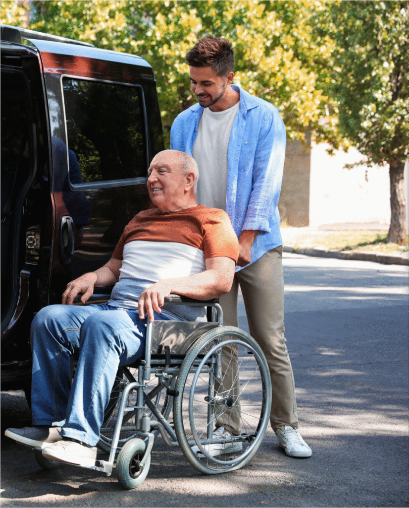 The Older man is going for medical checkup through trusty travel NEMT